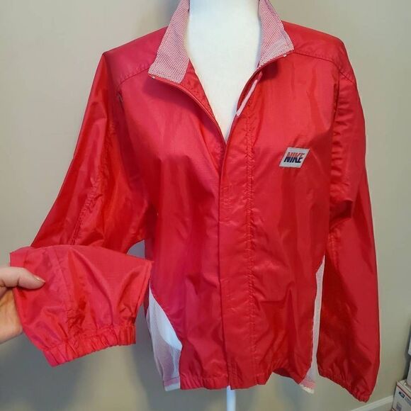 Vintage Nike Pink with Purple Logo Fullzip Windbreaker jacket - Size Large - Picture 6 of 13